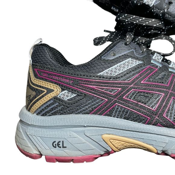 ASICS GEL-Venture 5 Carbon/Pink Size 8 - Picture 4 of 8